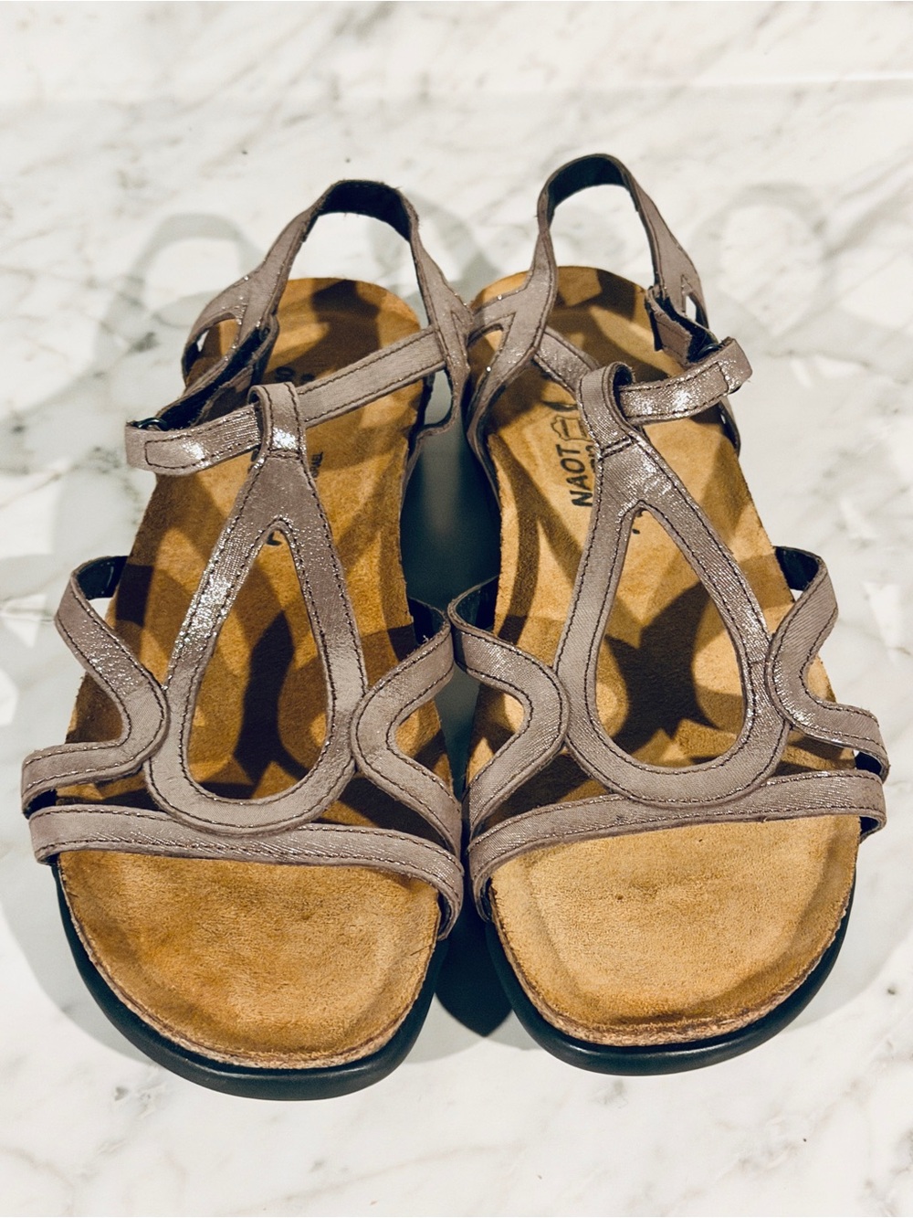 Naot Dorith Sandal - Elegant Flats Collection - Silver Threads - Size 9-9.5 - Picture 5 of 13